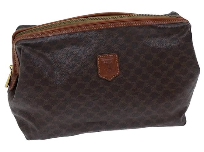 Céline CELINE Macadam Canvas Pouch PVC Brown Auth bs13797  ref.1361119