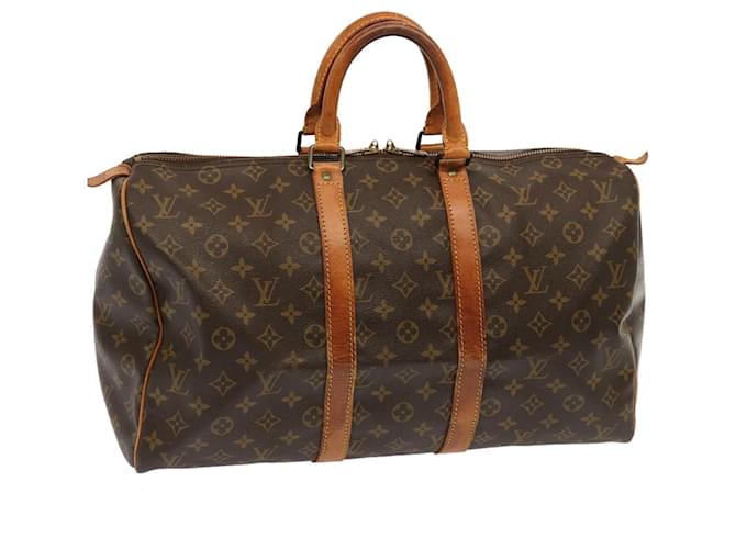 Louis Vuitton Monograma Keepall 45 Boston Bag M41428 Autenticação de LV 72379 Lona  ref.1361125