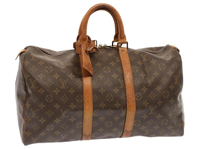 Louis Vuitton Monogram Keepall 45 Boston Bag M41428 LV Auth 72639 Cloth  ref.1361129