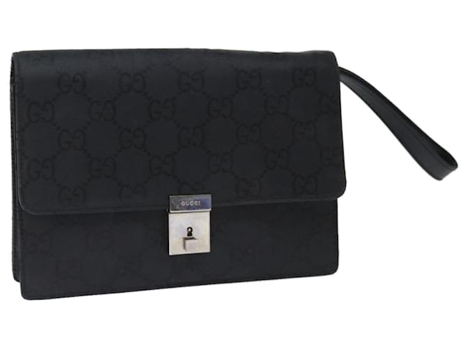 Bolsa clutch de lona GUCCI GG Nylon Preto Auth 72813  ref.1361135