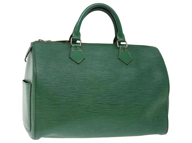 Louis Vuitton Epi Speedy 30 Bolsa de Mão Verde Borneo M43004 Autenticação de LV 71139 Couro  ref.1361141