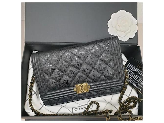 Chanel WOC Boy Black Caviar Leather  ref.1361201