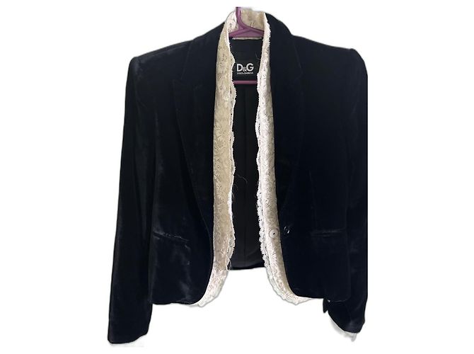 Dolce & Gabbana Jacke Schwarz Viskose