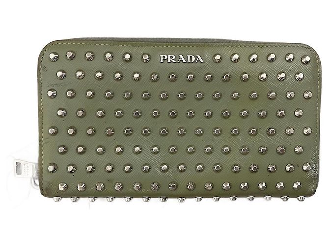 PRADA Wallets T.  Leather Green