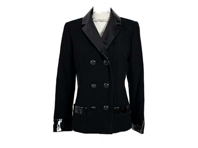 Chanel Coco Brasserie Black Tweed Jacket

Coco Brasserie Schwarzer Tweed-Blazer  ref.1361269