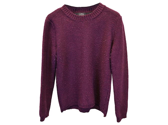 Apc A.P.C. Crewneck Sweater in Purple Wool  ref.1361284