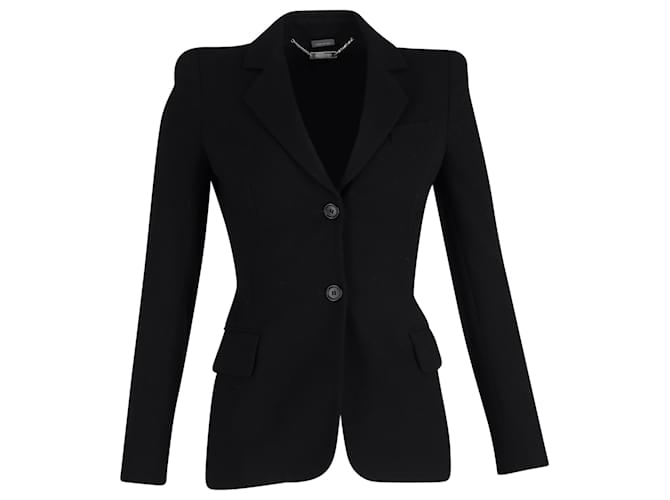 Blazer de sastre Alexander McQueen en lana negra Negro  ref.1361323