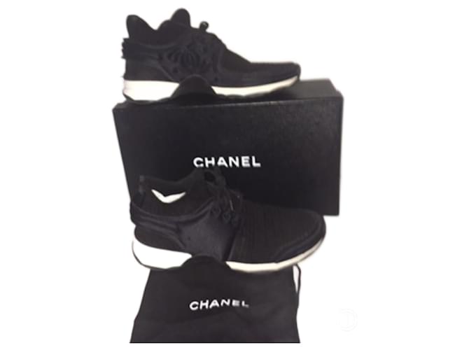 Chanel sneakers Black Cloth  ref.1361350