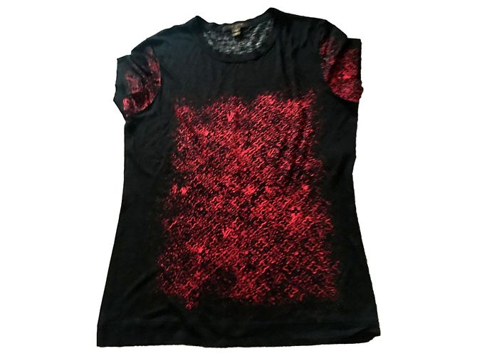 Camisetas Louis Vuitton Negro Roja Monograma