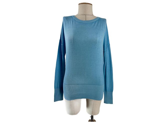 Autre Marque FFC Pullover in Blau aus Kaschmir und Baumwolle