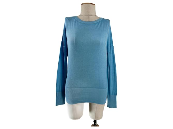 Autre Marque Knitwear Blue Cotton Cashmere  ref.1361359