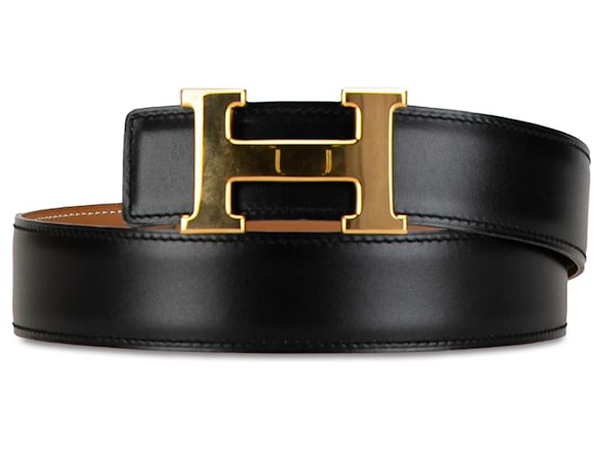 Hermès Cinto Reversível Hermes Preto Constance Couro Bezerro-como bezerro  ref.1361400