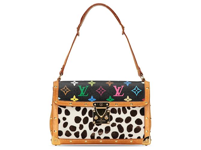 Louis Vuitton Black Monogram Multicolore Dalmatian Sac Rabat Cloth  ref.1361401