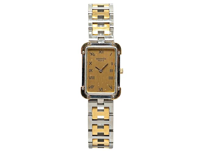 Hermès Hermes Croisiere-Uhr aus silbernem Quarz-Edelstahl Metall  ref.1361461