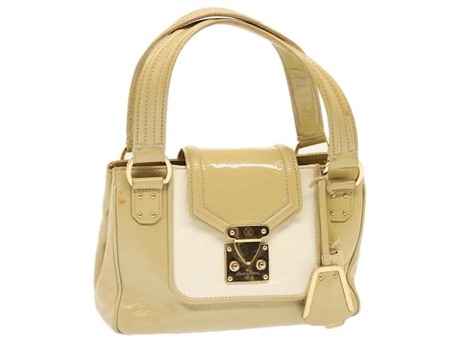 LOUIS VUITTON Vernis Cruise line Sac Picolour Hand Bag Beige M92547 Auth bs13740 Patent leather  ref.1361518