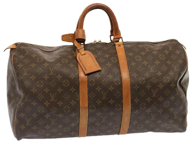 Louis Vuitton Monogram Keepall 55 Boston Bag M41424 LV Auth 71114 Cloth  ref.1361519