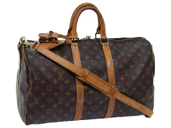 Louis Vuitton Monogram Keepall Bandouliere 45 Boston Bag M41418 LV Auth 69995 Cloth  ref.1361539