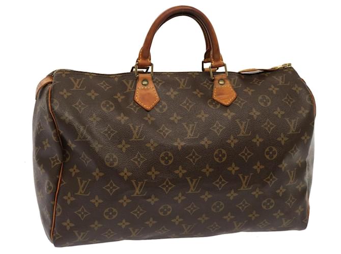 Louis Vuitton Monogram Speedy 40 Hand Bag M41522 LV Auth 72493 Cloth  ref.1361541