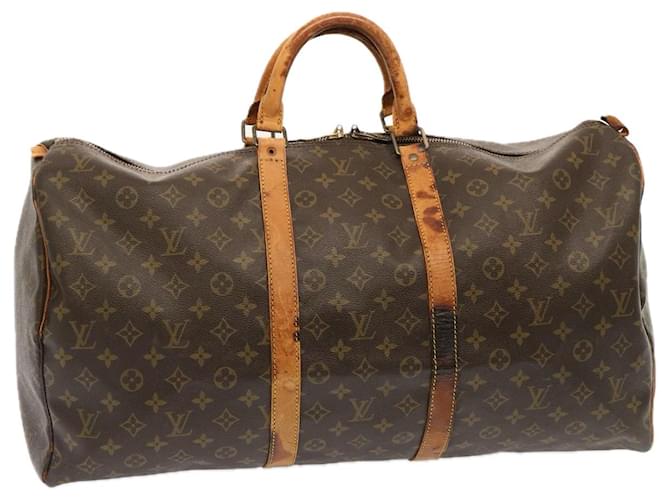 Louis Vuitton Monogram Keepall 55 Boston Bag M41424 LV Auth 70995 Cloth  ref.1361554
