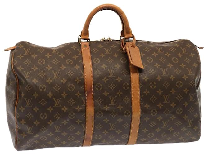 Louis Vuitton-Monogramm Keepall 55 Boston Bag M.41424 LV Auth fm3337 Leinwand  ref.1361576