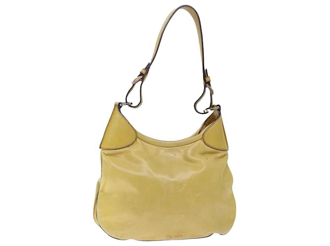 PRADA Shoulder Bag Leather Yellow Auth ki4389  ref.1361603