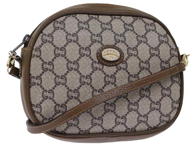 GUCCI GG PLUS Sac à bandoulière en toile PVC Beige Auth 72812  ref.1361605