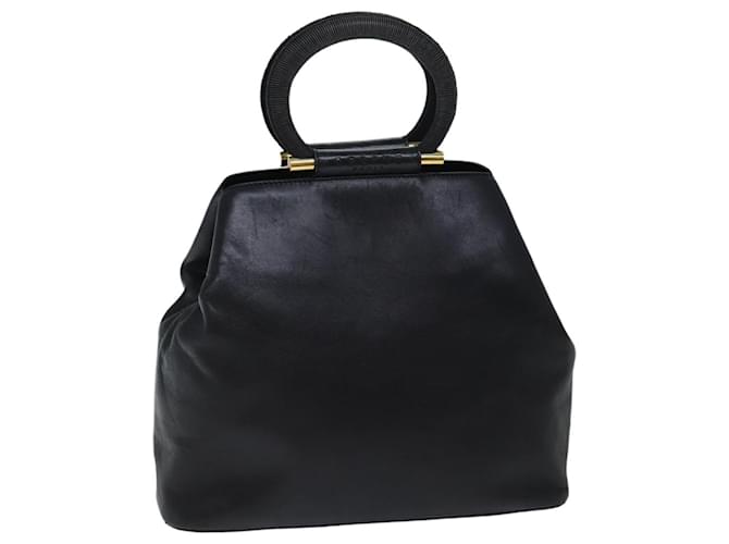 Céline CELINE Hand Bag Leather Black Auth 72409  ref.1361623