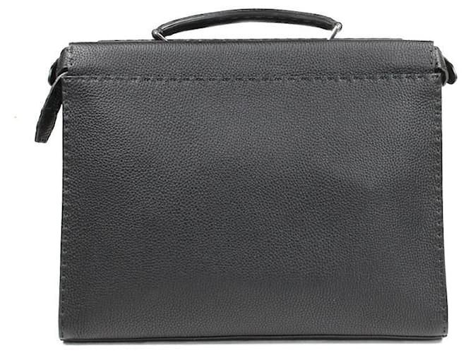 Fendi Borse da Lavoro Nero Pelle  ref.1361686