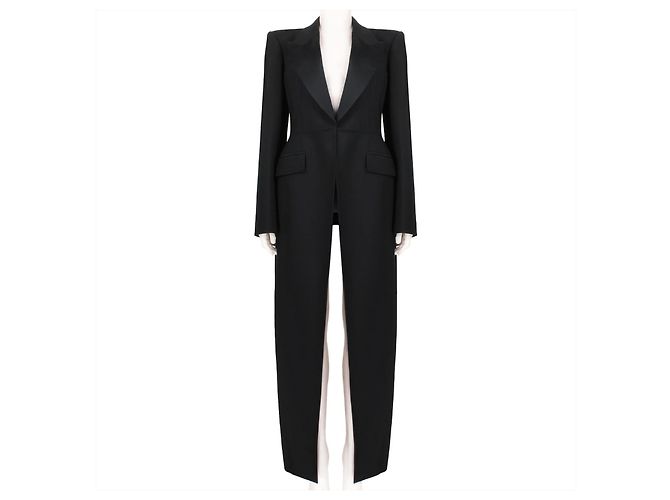 Alexander McQueen Satin Lapel Tailcoat
