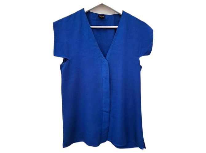 Top Jean Paul Gaultier Azul de Viscosa