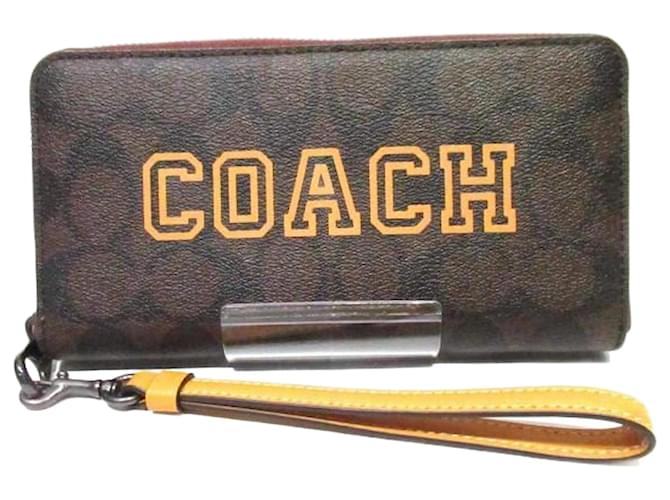 Coach Signature Canvas Long Zip Around Wallet Canvas Long Wallet CB856 in excellent condition Cloth  ref.1361729