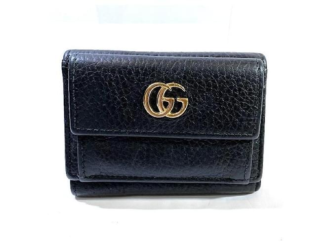 Gucci Leather Mini Wallet Trifold Wallet Leather Short Wallet 523277 in good condition  ref.1361750