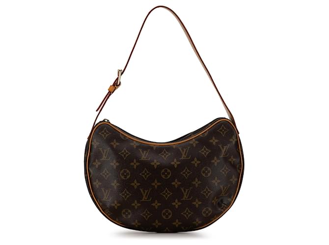 Louis Vuitton Brown Monogram Croissant MM Marrone Pelle Tela  ref.1361808