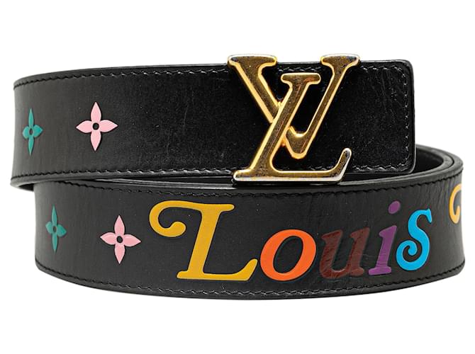 Ceinture New Wave à monogramme noir Louis Vuitton Cuir Veau façon poulain  ref.1361822