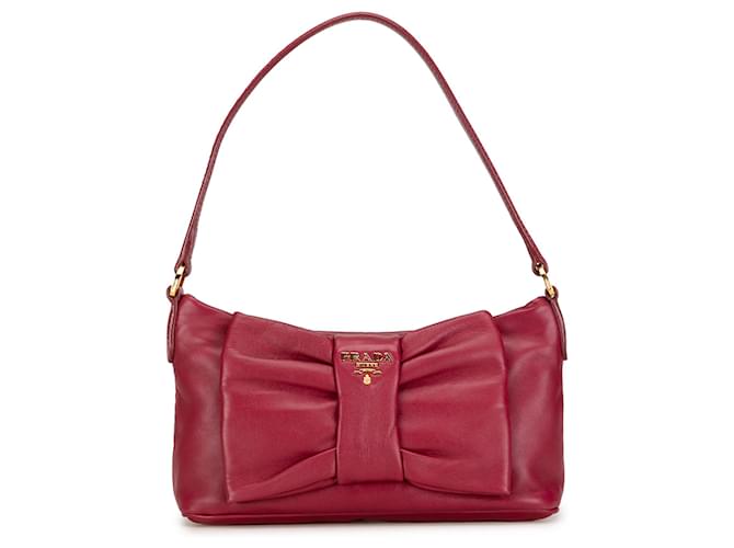 Prada Pink Fiocco Bow Shoulder Bag Leather Pony-style calfskin  ref.1361833