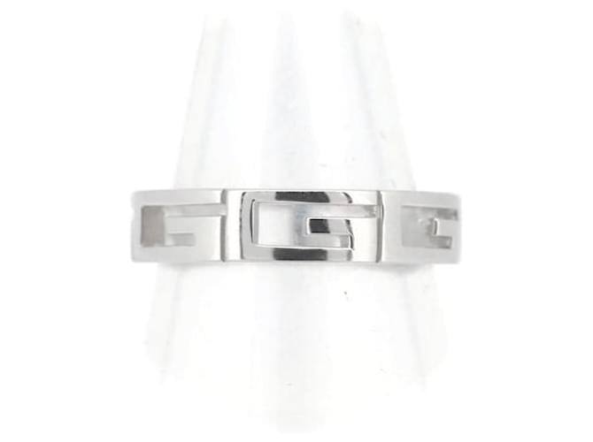 Gucci G Motif Ring K18WG 13 in Great Condition White Metal  ref.1361912