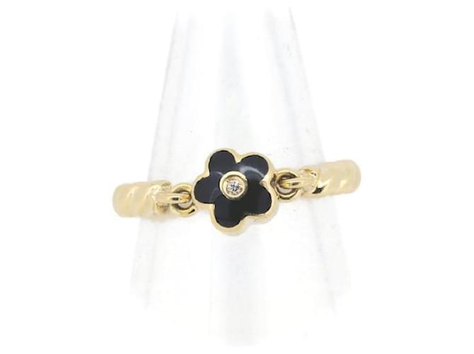 & Other Stories Other 18k Gold Diamond Enamel Flower Ring Metal Ring in Excellent condition  ref.1361925