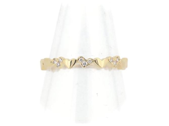 & Other Stories [LuxUness] 18k Gold Diamond Heart Ring Metal Ring in Excellent condition  ref.1361932