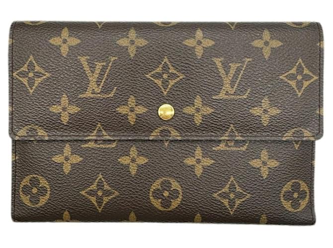 Crédito de Louis Vuitton Porte Monnaie Marrom Lona  ref.1362076