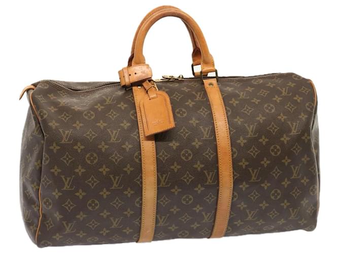 Louis Vuitton Monogram Keepall 50 Boston Bag M41426 LV Auth 72550 Cloth  ref.1362113