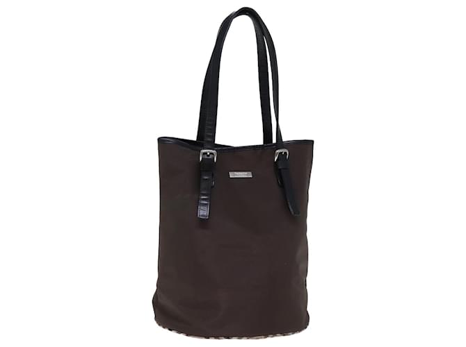 Autre Marque Burberrys Nova Check Blue Label Shoulder Bag Nylon Brown Beige Auth bs13690  ref.1362142