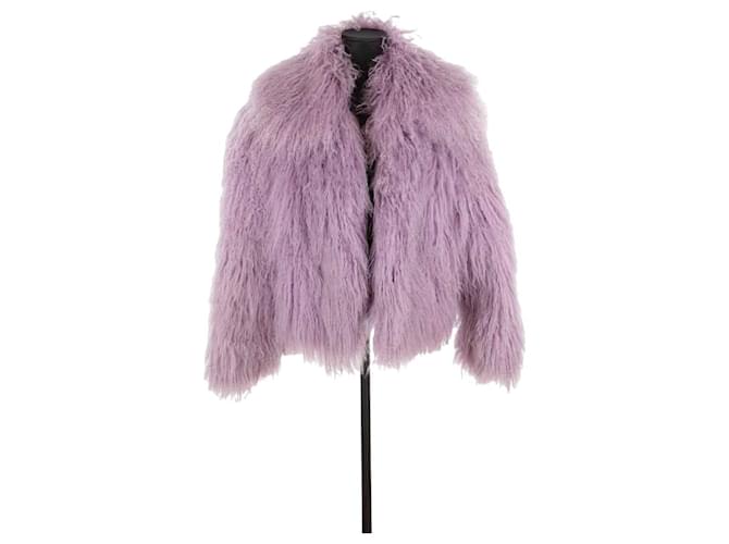 Autre Marque leather trim coat Purple  ref.1362163