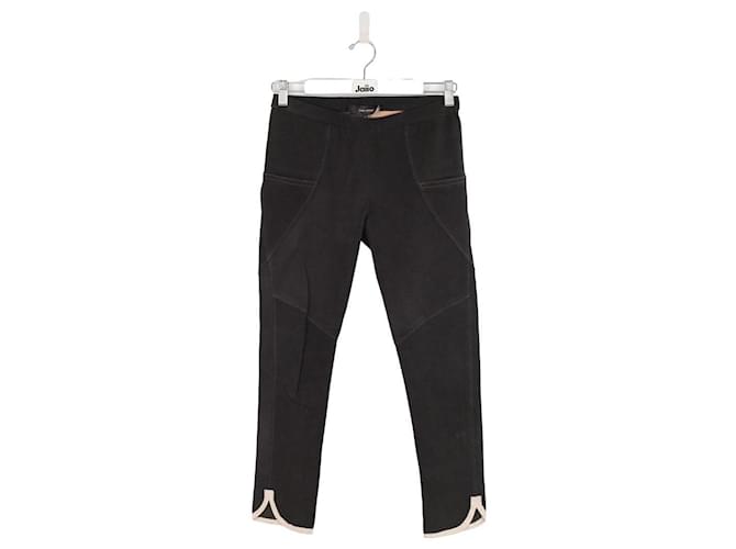 Isabel Marant pantalones de cuero delgados Negro  ref.1362201