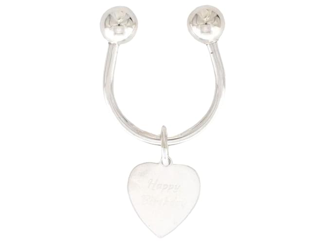 Tiffany & Co Key ring Silvery Silver  ref.1362306
