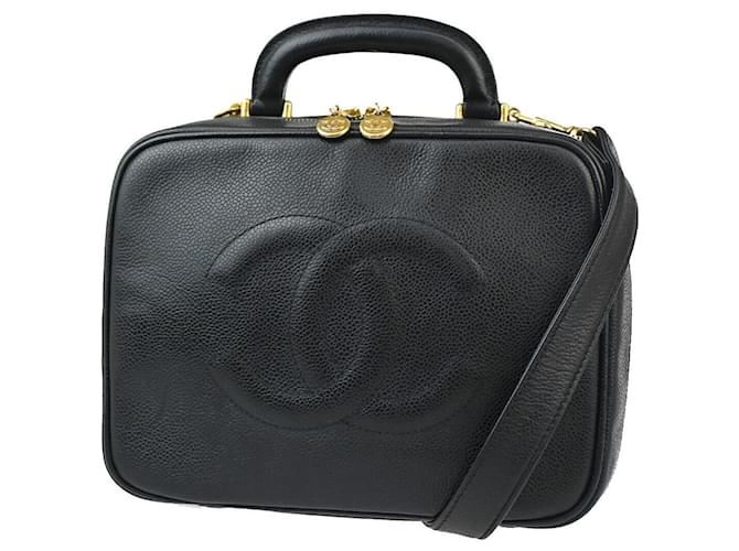 Chanel Vanity Black Leather  ref.1362440