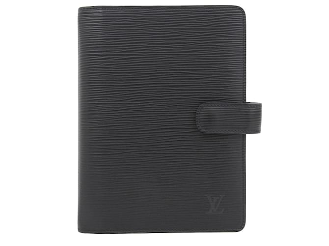 Louis Vuitton Agenda Cover Black Leather  ref.1362518