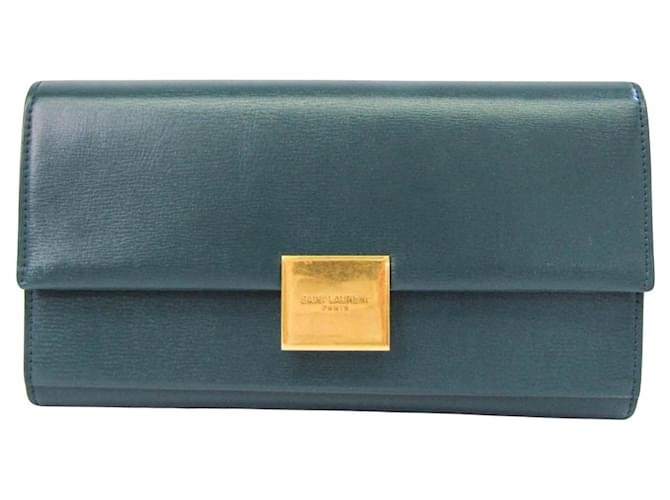 Saint Laurent Velcious Green Leather  ref.1362617