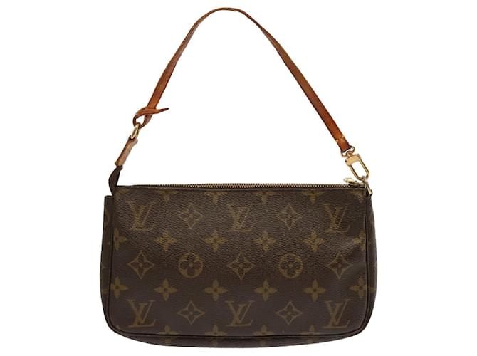 Accesorios de Louis Vuitton Pochette Castaño Lienzo  ref.1362681