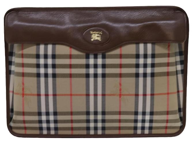 Burberry Nova Check Beige Leinwand  ref.1362754