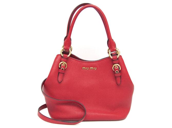 miu miu Red Leather  ref.1362813